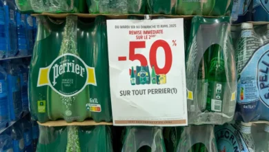 Perrier water bottles