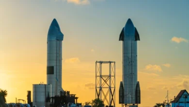 Starship SN15 and SN16 at Boca Chica, Texas, United States.
