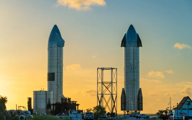 Starship SN15 and SN16 at Boca Chica, Texas, United States.