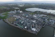 View of an industrial installation that produces PFAS.