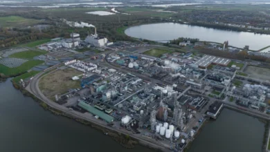 View of an industrial installation that produces PFAS.