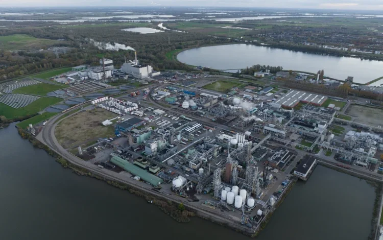 View of an industrial installation that produces PFAS.