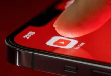 Youtube application on smartphone.