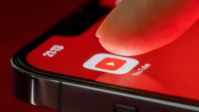 Youtube application on smartphone.