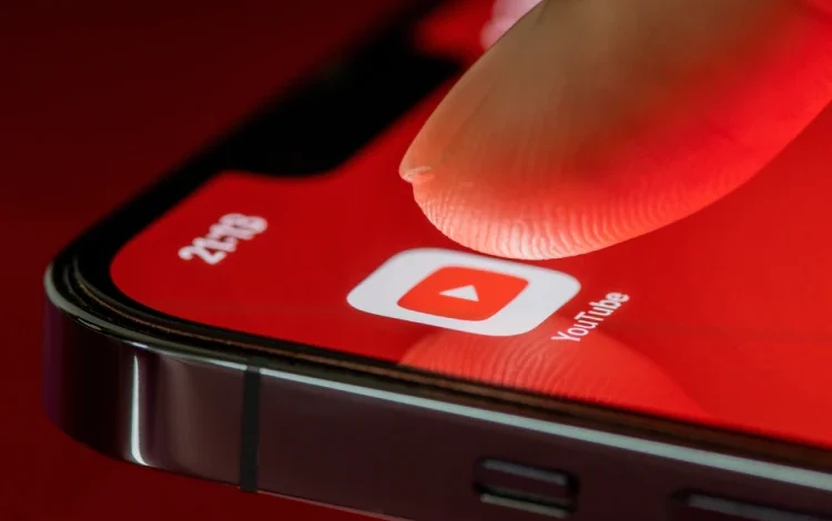 Youtube application on smartphone.