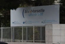 Aix-Marseille University sign board.