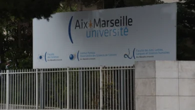 Aix-Marseille University sign board.