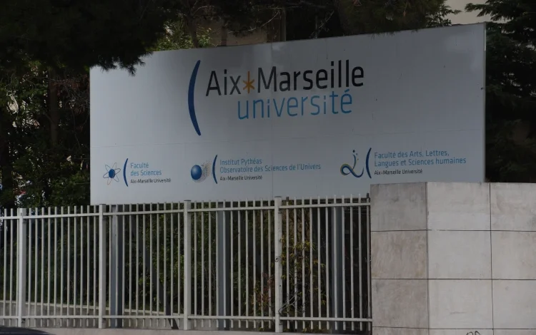 Aix-Marseille University sign board.