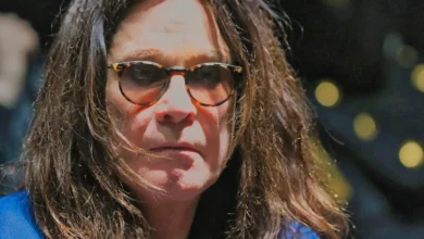 Ozzy Osbourne at press conference.