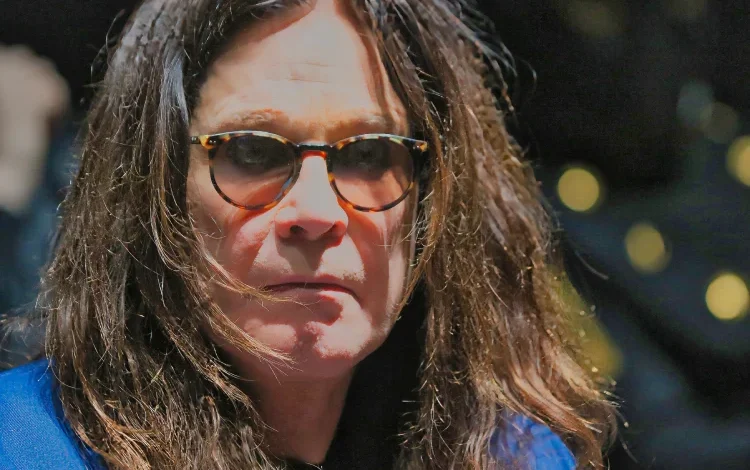 Ozzy Osbourne at press conference.